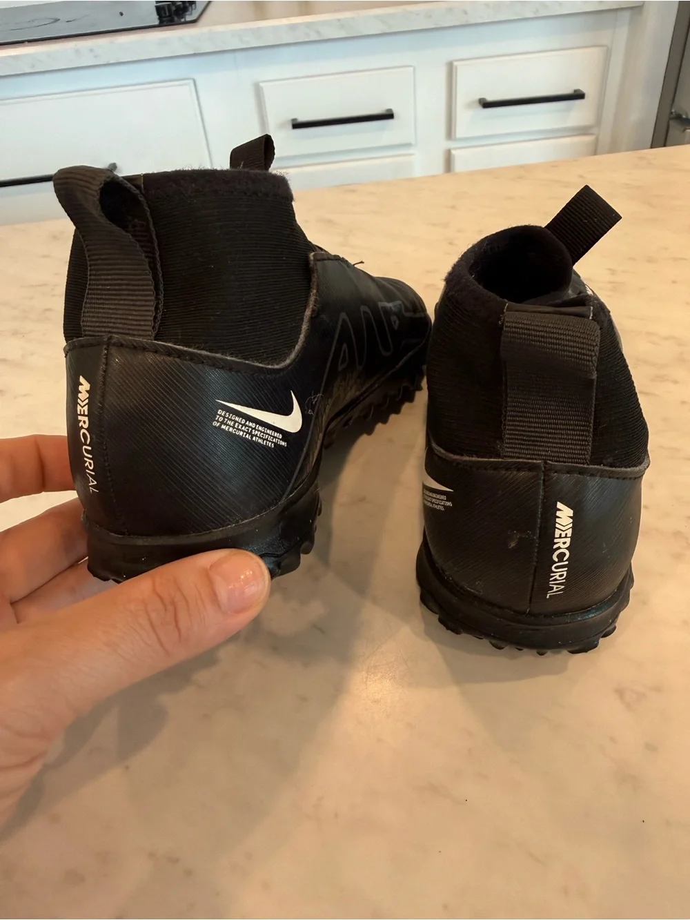 Nike Kids' Black Zoom Turf Soccer Cleats 2Y